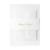 Minimale witte moslim bruiloft uitnodigingen wikkel (Voorkant Voorbeeld)