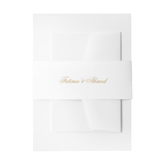 Minimale witte moslim bruiloft uitnodigingen wikkel