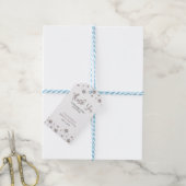 Minimale Witte Parel Bruidsfeest Bedankt Cadeaulabel (Met Touw)