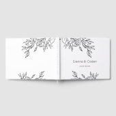 Minimale witte rozen lijn gastenboek (Volledig)