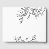 Minimale witte rozen lijn gastenboek (Achterkant)