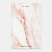 Minimale witte rozenroodbruine bruine steensteenst post-it® notes (Voorkant)