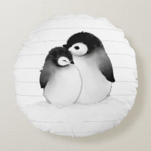 Minimale witte strepen pinguïn kussen