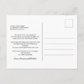 Minimale witte Typografie Foto Opslaan Datum Aankondigingskaart (Achterkant)