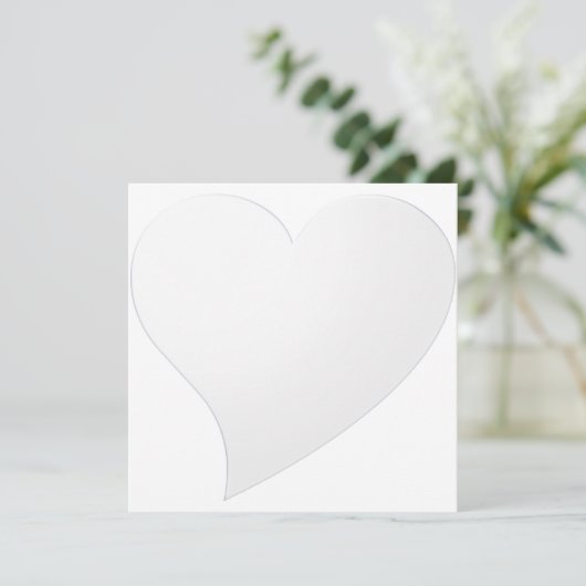 Minimale witte Valentijnsdag met groot hart (Staand voorkant)