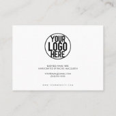 Minimale Witte Zwarte Manuscript Klant Dank u Visitekaartje (Achterkant)