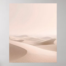 Minimale Woestijnduinen Muur Kunstprint