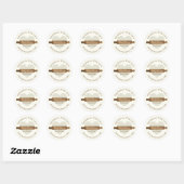Minimale wooden Rolling Pin Bakery-Logo Ronde Sticker (Vel)