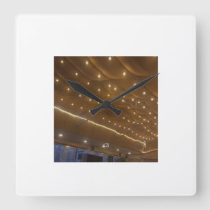 Minimale woonkamer wandklok vierkante klok