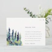 Minimale Zacht Pijn Boom Landschap Weddenschap Bedankkaart (Staand voorkant)