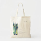 Minimale Zacht Pijn Boom Landschap Weddenschap Tote Bag (Voorkant)