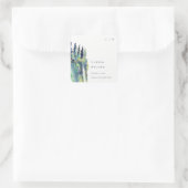 Minimale Zacht Pijn Boom Landschap Weddenschap Vierkante Sticker (Tas)