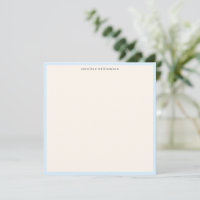 Minimale zachte blauwe rand naam briefpapier cute