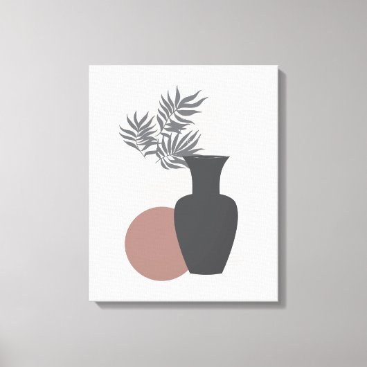 Minimale zachte grays en Pinks Canvas Wall Art Afdruk (Voorkant)