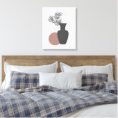 Minimale zachte grays en Pinks Canvas Wall Art Afdruk (Insitu (Slaapkamer))