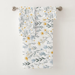 Minimale Zachte Kleurrijke Tuin Wildbloemenkwekeri Bad Handdoek