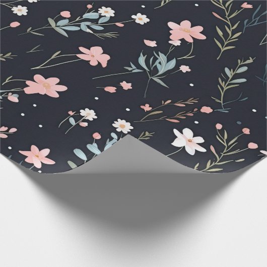 Minimale Zachte Kleurrijke Tuin Wildbloemenkwekeri Cadeaupapier (Hoek)