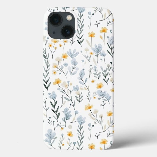 Minimale Zachte Kleurrijke Tuin Wildbloemenkwekeri Case-Mate iPhone Case (Achterkant)
