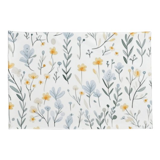 Minimale Zachte Kleurrijke Tuin Wildbloemenkwekeri Kussensloop (Achterkant-Rechts)