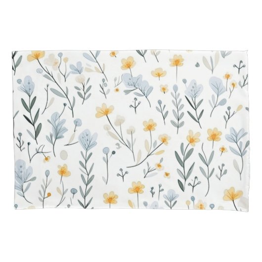 Minimale Zachte Kleurrijke Tuin Wildbloemenkwekeri Kussensloop (Voorkant-Links)