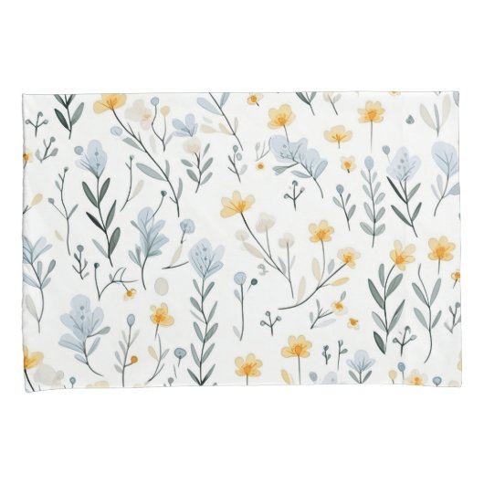 Minimale Zachte Kleurrijke Tuin Wildbloemenkwekeri Kussensloop (Voorkant-Rechts)