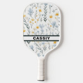 Minimale Zachte Kleurrijke Tuin Wildbloemenkwekeri Pickleball Paddle (Achterkant)