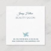 Minimale zachte waterverf vlinder vierkante visitekaartje (Achterkant)