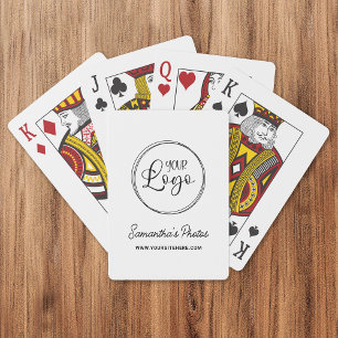 Minimale zakelijke Logo rondetafelactie Pokerkaarten