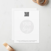 Minimale zakelijke QR-code Notitiekaartje (Voorkant / Achterkant in situ)