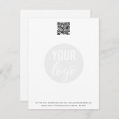 Minimale zakelijke QR-code Notitiekaartje (Voorkant / Achterkant)