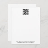 Minimale zakelijke QR Code Professional White Notitiekaartje (Voorkant / Achterkant)