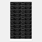 Minimale zakelijke teksten op kleefmiddel uit de z labels (Vel)