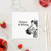 Minimale Zebra Doodle Zoo Safari Party Servet (Insitu)