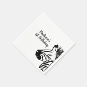Minimale Zebra Doodle Zoo Safari Party Servet (Hoek)