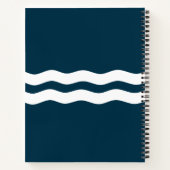 Minimale Zee Waves Nautical Coastal Notitieboek (Achterkant)