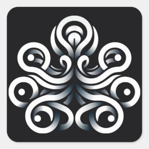 Minimale Zen Heilige Geometrische Mandala Abstract Vierkante Sticker