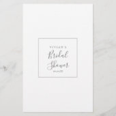 Minimale zilver wat de Groom Say Shower Game deed Flyer (Achterkant)