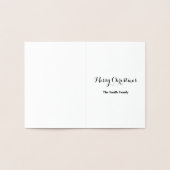 Minimale zilveren kerstboom folie kaarten (Binnen)