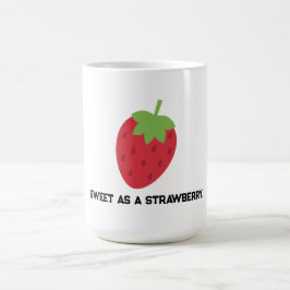 Minimale Zoete Aardbei Mok Voor Thee Of Koffie 