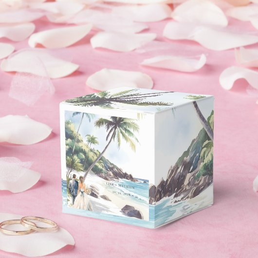 Minimale zomervakantiebestemming bedankdoosjes (Huwelijk)