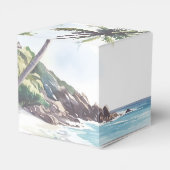 Minimale zomervakantiebestemming bedankdoosjes (Achterkant)