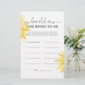 Minimale zonnebloem Hoe oud was de bruid? (Staand voorkant)