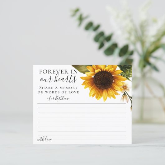 Minimale zonnebloemen Deel een Memory Attendance C (Staand voorkant)