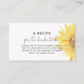 Minimale zonnebloempitten voor bruin informatiekaartje (Voorkant)