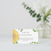 Minimale zonnebloempitten voor bruin informatiekaartje (Staand voorkant)