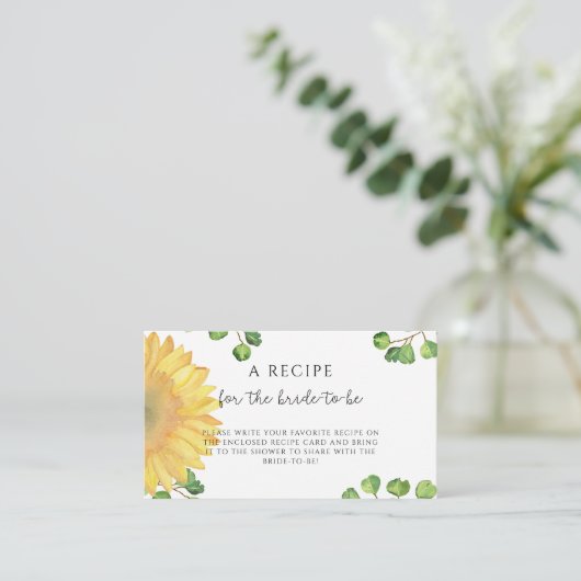 Minimale zonnebloempitten voor bruin informatiekaartje (Staand voorkant)