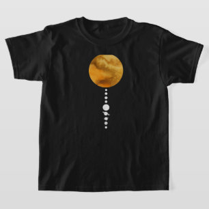 Minimale zonnesysteem t-shirt