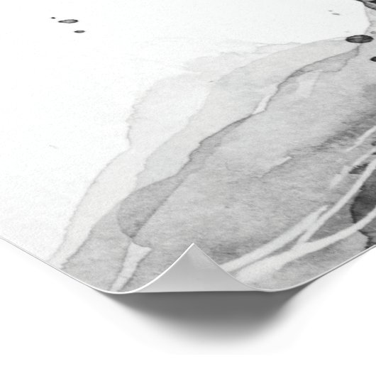 Minimale zwart-wit abstracte muurkunst poster (Hoek)