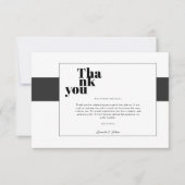 Minimale zwart-wit bedankkaart (Voorkant)