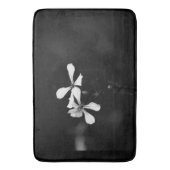 Minimale zwart-wit bloemen badmat (Voorkant Verticaal)